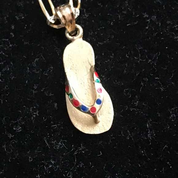 10kt yellow gold bracelet with flip flop - Picture 4 of 4